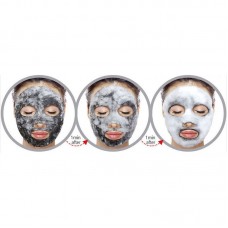 Очищающая кислородная маска с древесным углем Purederm Deep Purifying Black O2 Bubble Mask Charcoal