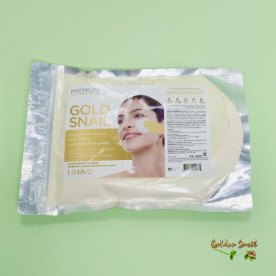 Альгинатная маска для лица с золотом и улиткой Lindsay Premium Gold Snail Modeling Mask