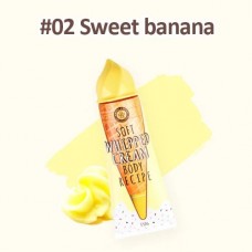 Крем для тела с ароматом спелого банана Angellooka Soft Whipped Cream Body Recipe Banana Scent 150 гр
