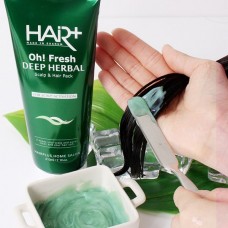 Освежающая маска для волос и кожи головы на травах Hair Plus Oh! Fresh Deep Herbal Scalp&Hair Pack 210 мл