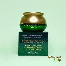 Антивозрастной крем люкс класса с экстрактом черной икры Bergamo Luxury Caviar Wrinkle Care Cream 50 мл