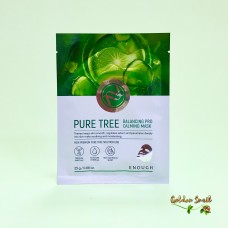 Тканевая маска успокаивающая с зеленым чаем Enough Premium Pure Tree Balancing Pro Calming Mask