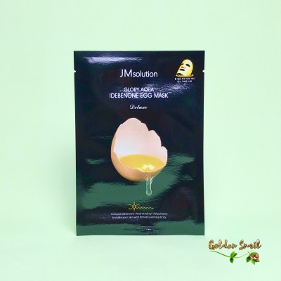 Осветляющая яичная тканевая маска с идебеноном JMsolution Glory Aqua Idebenone Egg Mask