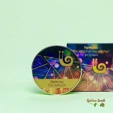 Компактная пудра с экстрактом королевской улитки FarmStay Escargot UV Two-way Pact SPF30/PA++