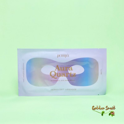Увлажняющая маска-патчи против отеков Petitfee Aura Quartz Hydrogel Eye Zone Mask Iridescent Lavende
