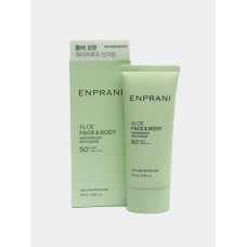 Солнцезащитный крем для лица и тела с экстрактом алое Enprani Aloe Face & Body Waterproof Sun Cream SPF50+ PA++++