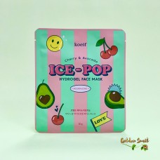 Гидрогелевая маска для лица с вишней и авокадо Petitfee Koelf Cherry & Avocado Ice-Pop Hydrogel Face Mask