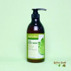 Гель для душа c освежающим ароматом дикая Мята и Лайм Evas Naturia Pure Body Wash Wild Mint & Lime 750 мл