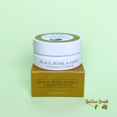 Гидрогелевые патчи с чёрным жемчугом и колоидным золотом Petitfee Black Pearl & Gold hydrogel eye patch