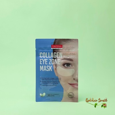 Тканевые патчи для век с коллагеном и фито пептидом Purederm Collagen Eye Zone Mask 30 шт