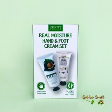 Набор кремов для рук и ног с экстрактом слизи улитки Jigott Real Moisture Hand & Foot Cream Set