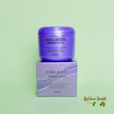 Питательный крем для лица с коллагеном Jigott Collagen Healing Cream 100 мл