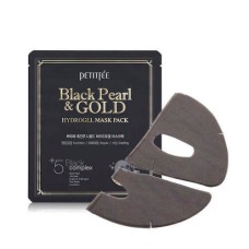 Гидрогелевая маска для лица с черным жемчугом и золотом Petitfee Black Pearl & Gold Hydrogel Mask