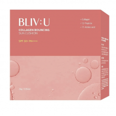 Солнцезащитный кушон с коллагеном Bliv:U Collagen Bouncing Sun Cushion SPF 50+ PA++++