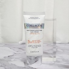 Солнцезащитный крем для лица осветляющий с коллагеном Enough Collagen 3in1 Whitening Moisture Sun Сream SPF50+ PA+++
