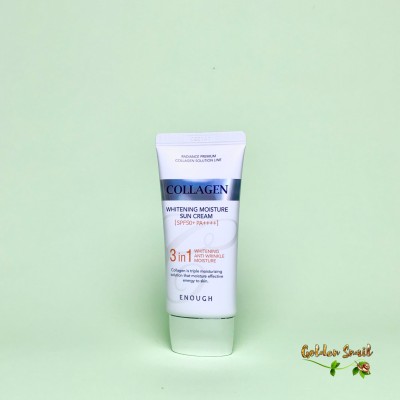 Солнцезащитный крем для лица осветляющий с коллагеном Enough Collagen 3in1 Whitening Moisture Sun Сream SPF50+ PA+++