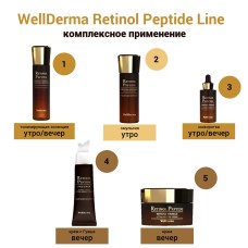 Антивозрастная лифтинг сыворотка с ретинолом и пептидами WellDerma Retinol Peptide Lifting Restore Ampoule 30 мл