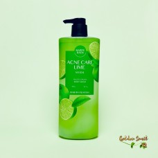 Гель для душа с ароматом лайма Happy Bath Acne Care Lime Fruits Crush Body Wash 900 мл