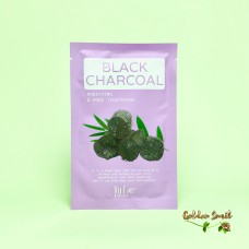 Тканевая маска для лица с экстрактом угля Yu.r Me Black Charcoal Sheet Mask