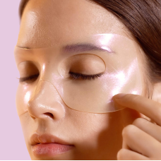 Увлажняющая маска-патчи против отеков Petitfee Aura Quartz Hydrogel Eye Zone Mask Iridescent Lavende