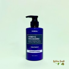 Кондиционер для увлажнения и питания с ароматом белый мускус Kundal Honey & Macadamia Protein Premium Treatment White Musk 500 мл