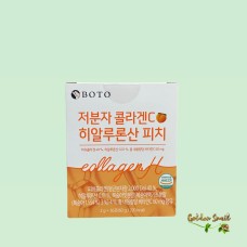 Питьевой морской коллаген с гиалуроновой кислотой (персиковый вкус) BOTO Low Molecular Wight Collagen C Hyaluronic Acid Peach 30 шт